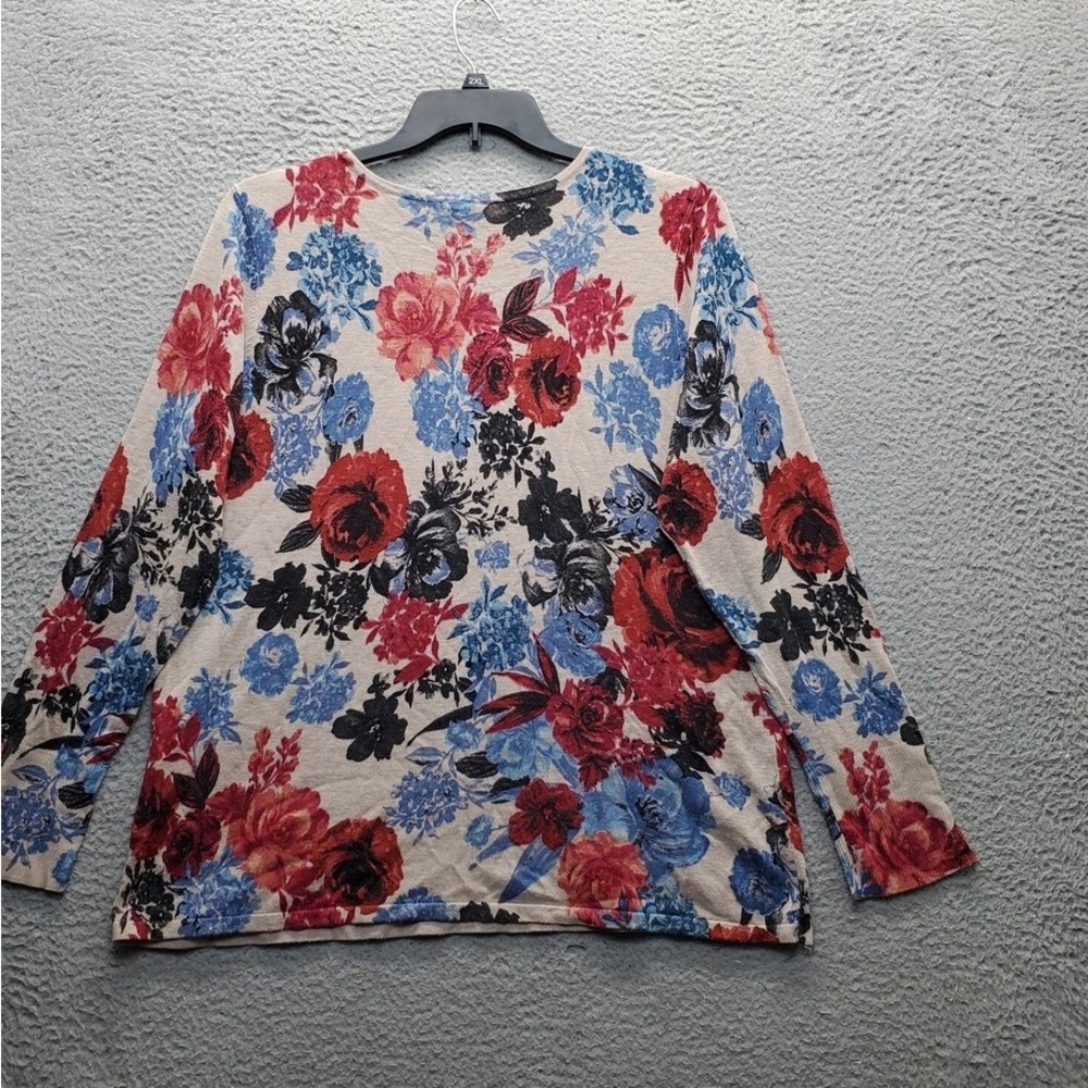 Chico's Multicolor Floral Long Sleeve Top